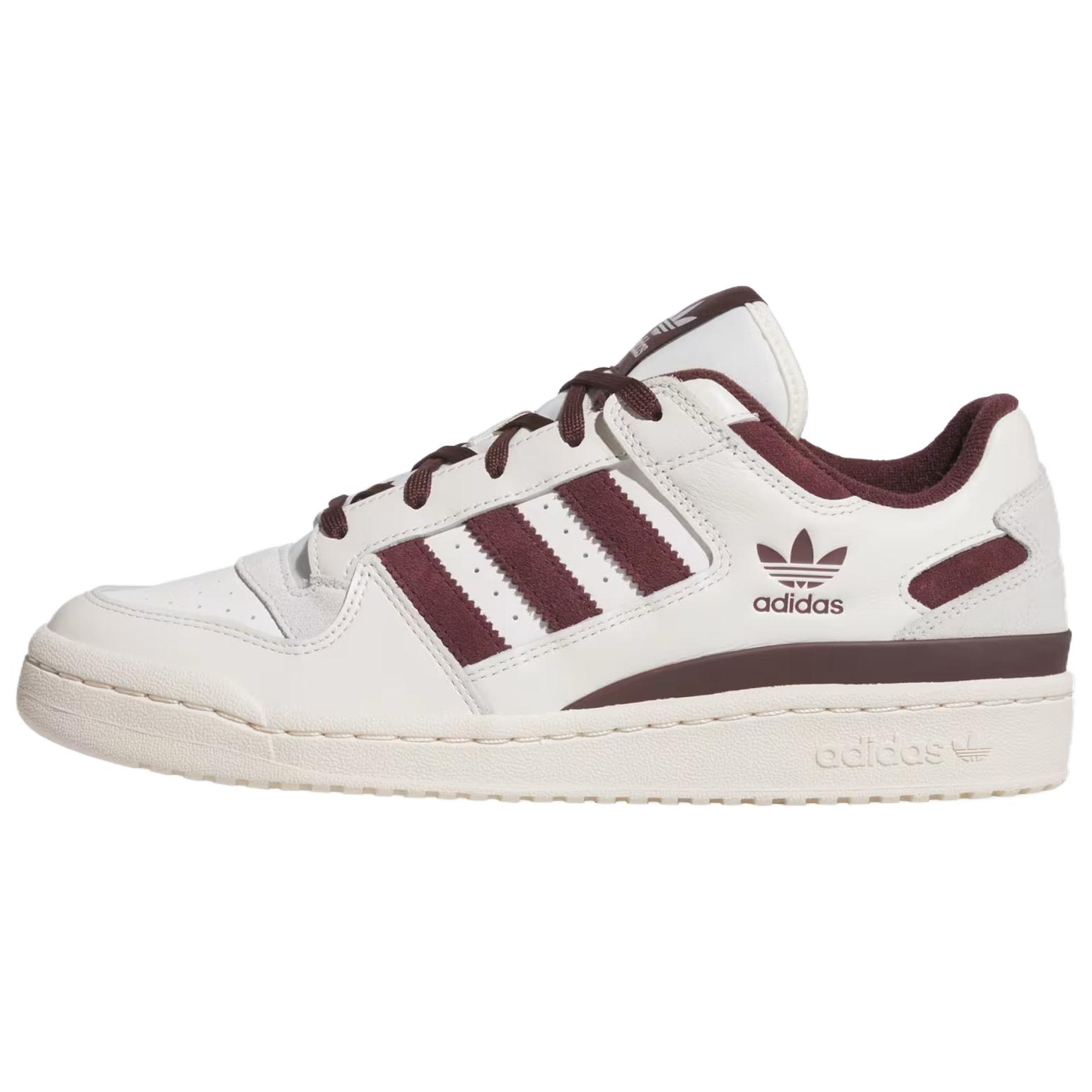 adidas Originals Forum Low White/Red Leather Casual Sneakers for Men JQ0206