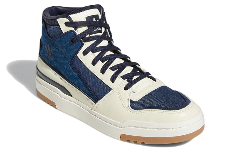 Shop adidas originals FORUM 中筒 舒適 休閒 透氣 板鞋 男女款 牛仔藍