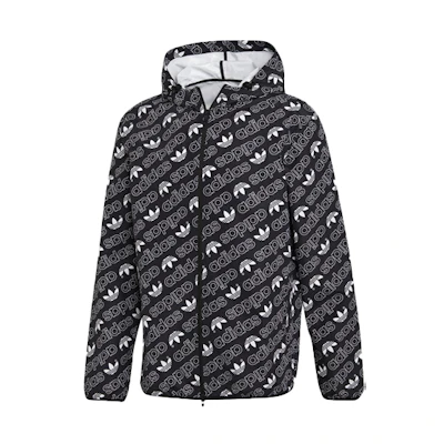 adidas Originals Full-Print Windbreaker Jacket Black DH4796