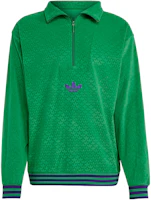 adidas Originals Funnel Velour Half-Zip Pullover Sweatshirt Green - IB3420 adidas Originals Funnel Velour Half-Zip Pullover Sweatshirt Green - IB3420
