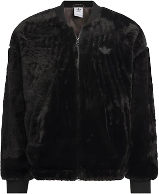 adidas Originals 黑色復古人造毛外套 拉鍊款 男女休閒運動外套 JD3776 Buy adidas Originals 黑色復古人造毛外套 拉鍊款 男女休閒運動外套 JD3776