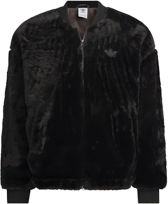 adidas Originals 黑色復古人造毛外套 拉鍊款 男女休閒運動外套 JD3776 Order adidas Originals 黑色復古人造毛外套 拉鍊款 男女休閒運動外套 JD3776