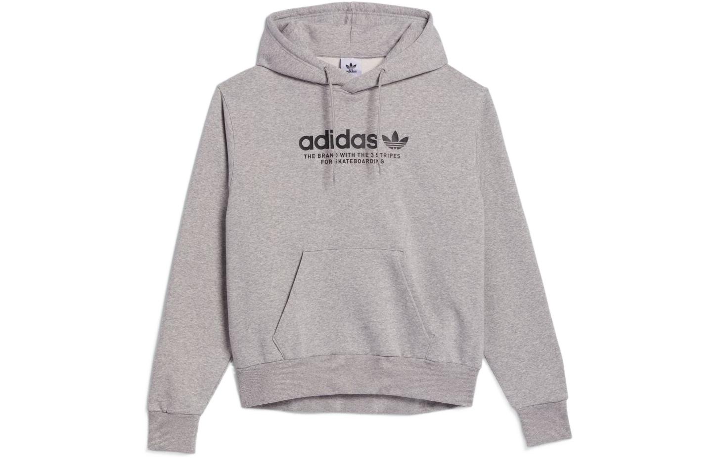 adidas Originals FW22 Letter Logo Hoodie Unisex Gray HM2585