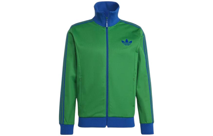 adidas Originals FW22 Retro Track Jacket Green with 3-Stripes Logo . IB3426