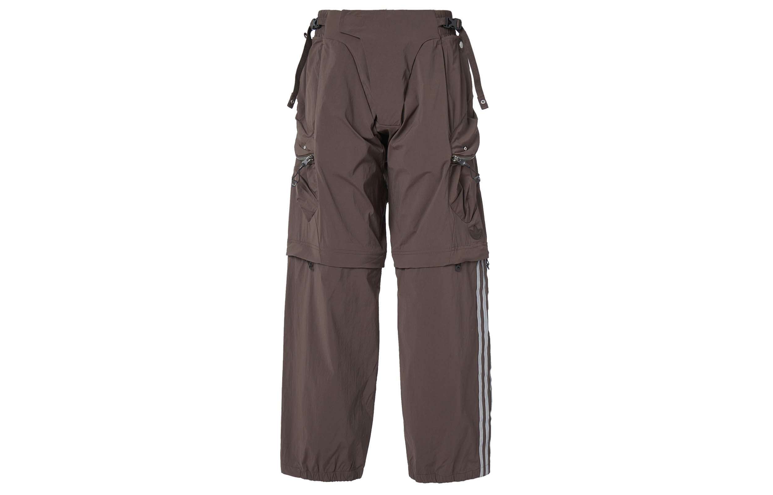 Shop adidas Originals FW23 3-Stripes Multi-Functional Retro Workwear Pants Brown Unisex IX7083
