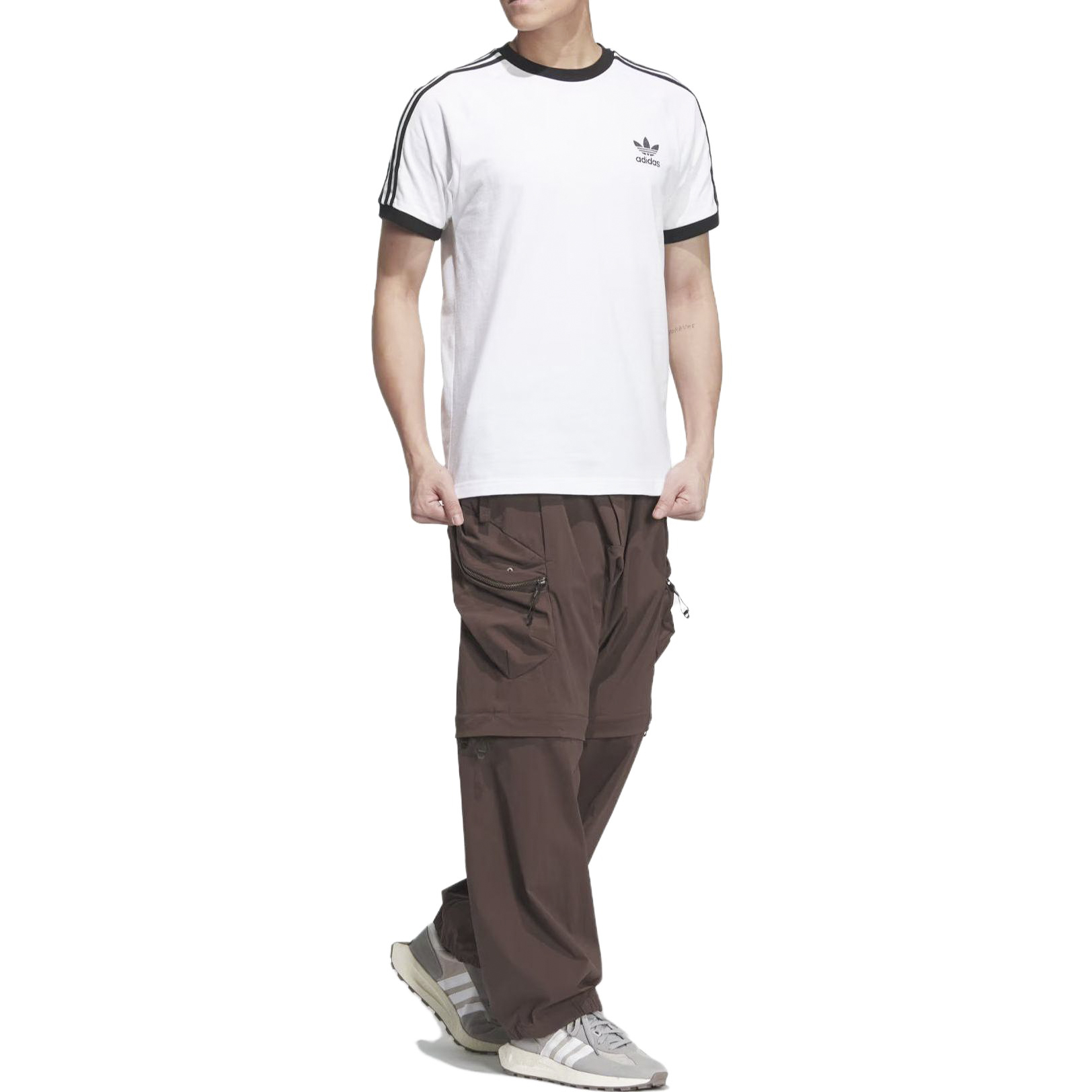 Purchase adidas Originals FW23 3-Stripes Multi-Functional Retro Workwear Pants Brown Unisex IX7083