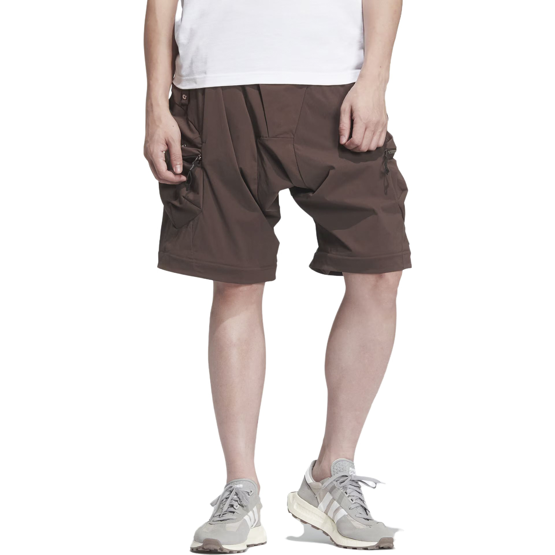 Cheap adidas Originals FW23 3-Stripes Multi-Functional Retro Workwear Pants Brown Unisex IX7083