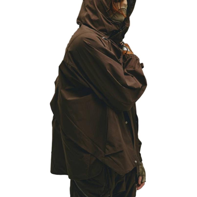 adidas Originals FW23 Triple Stripe Utility Hoodie Jacket Unisex Brown. IX7080 圖 5