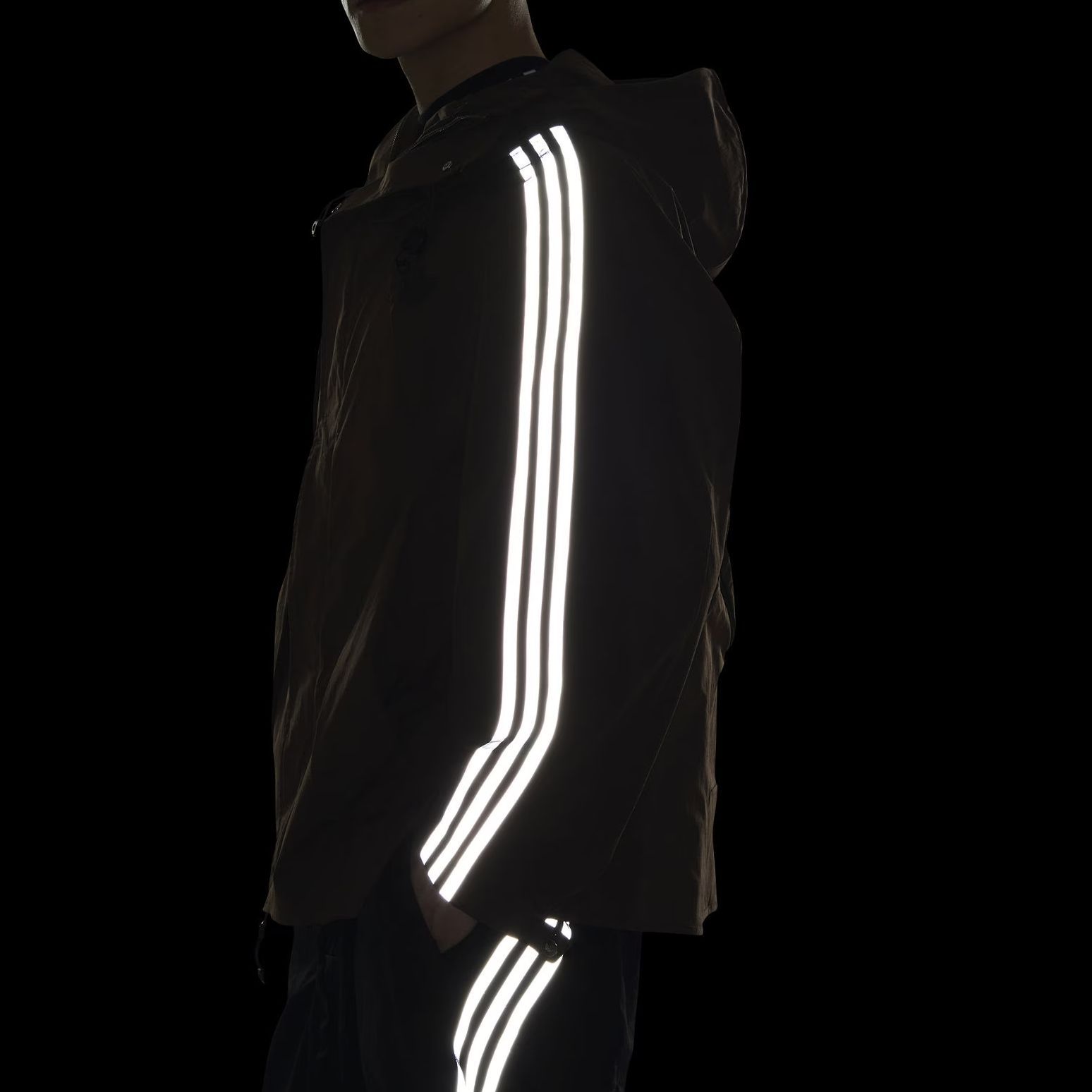 adidas Originals FW23 Triple Stripe Utility Hoodie Jacket Unisex Brown. IX7080 圖 9