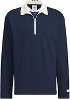 adidas Originals FW23 x Notitle Academy Style Colorblock Zip Polo Navy Unisex. IN2601 adidas Originals FW23 x Notitle Academy Style Colorblock Zip Polo Navy Unisex. IN2601