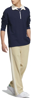 阿迪达斯Originals FW23 x Notitle Academy拼色拉链海军蓝男女同款Polo衫. IN2601 Lookbook 阿迪达斯Originals FW23 x Notitle Academy拼色拉链海军蓝男女同款Polo衫. IN2601