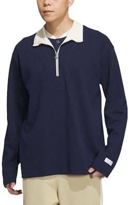 阿迪达斯Originals FW23 x Notitle Academy拼色拉链海军蓝男女同款Polo衫. IN2601 Shop 阿迪达斯Originals FW23 x Notitle Academy拼色拉链海军蓝男女同款Polo衫. IN2601