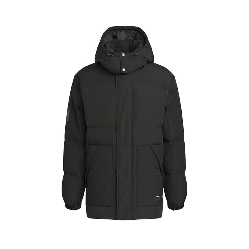 Order 阿迪达斯三叶草FW24黑色标志连帽羽绒夹克 JD3753