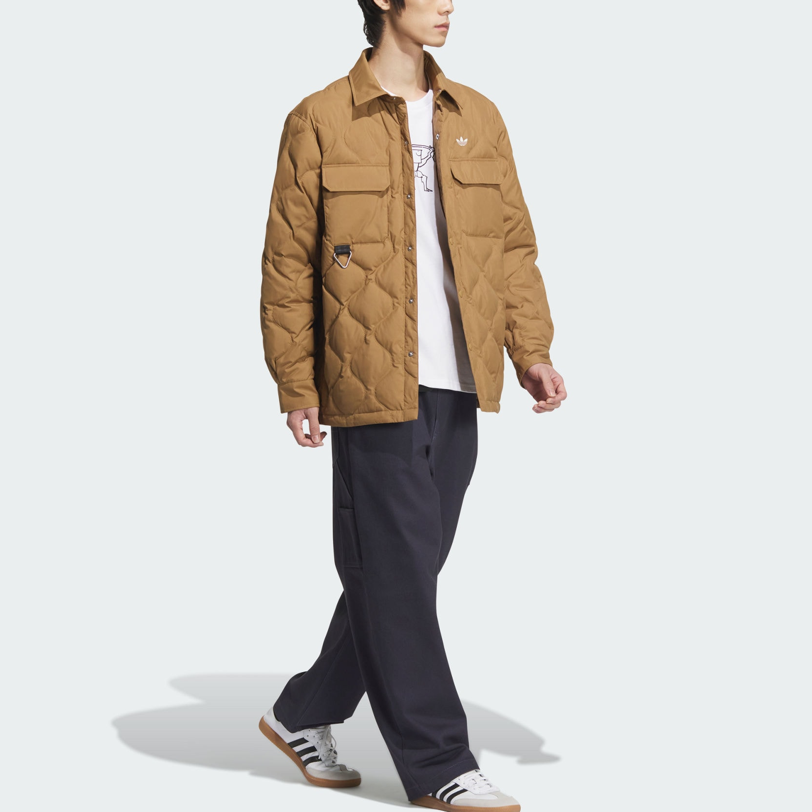 Purchase 阿迪达斯 Originals FW24 轻羽绒夹克褐色长袖外套 JD3748