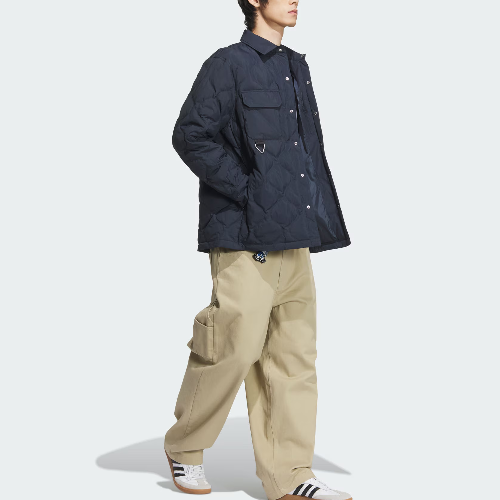 Purchase adidas Originals FW24 Jaket Kerja Ringan Down Navy Blue Multi-Pocket Vintage JD3747