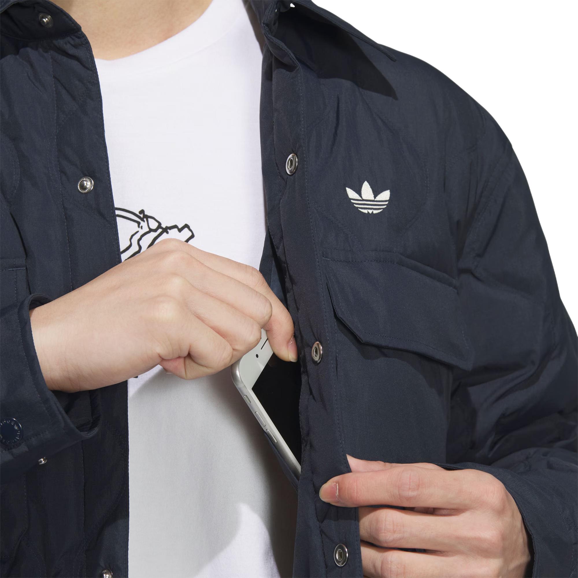 Details for adidas Originals FW24 Jaket Kerja Ringan Down Navy Blue Multi-Pocket Vintage JD3747