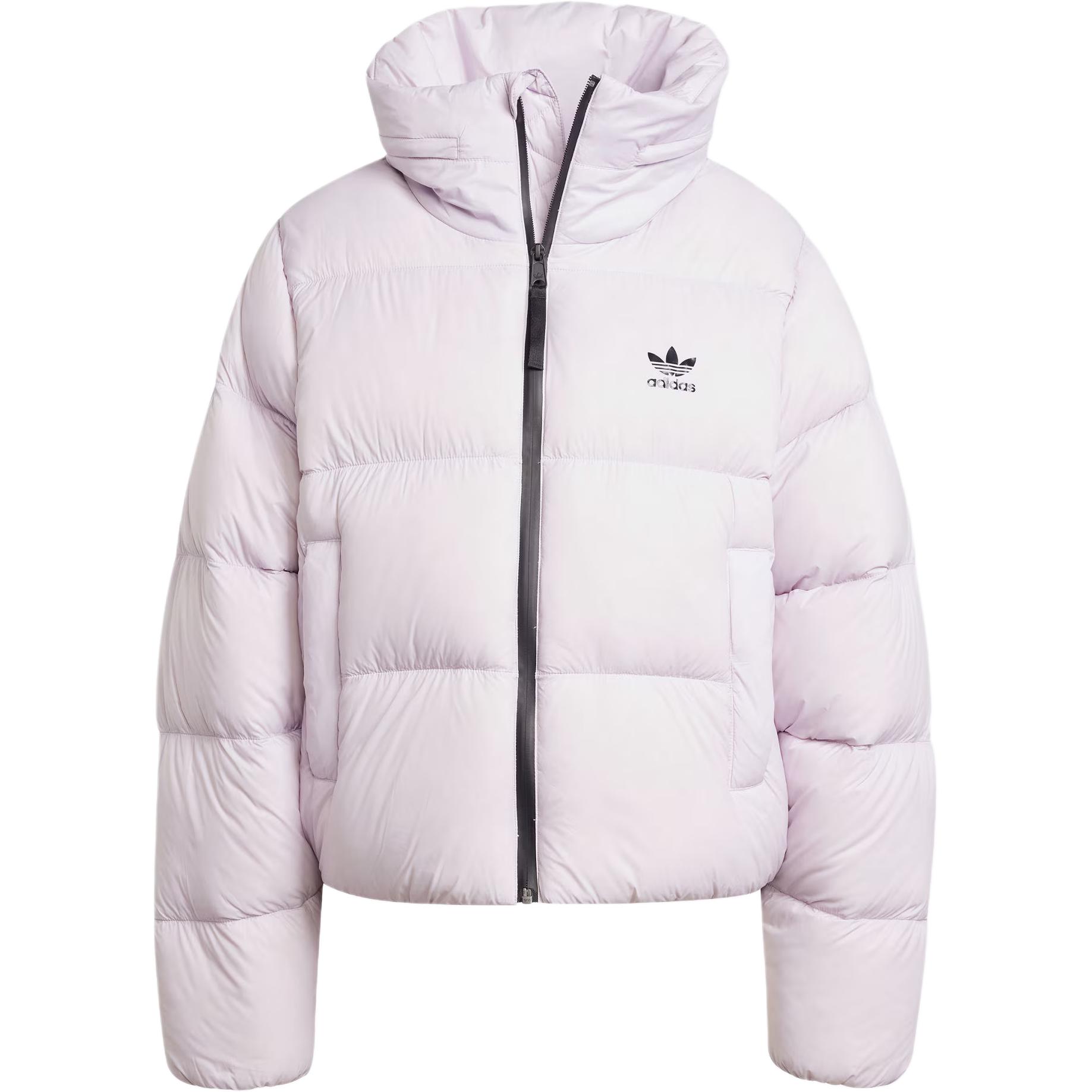 adidas Originals FW24 RegenDown Crop Puffer Jacket Unisex Light Purple. IW8369