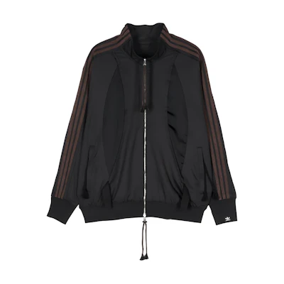 adidas Originals FW24 Retro Logo Stitch Zip Jacket Women Black. JI9645