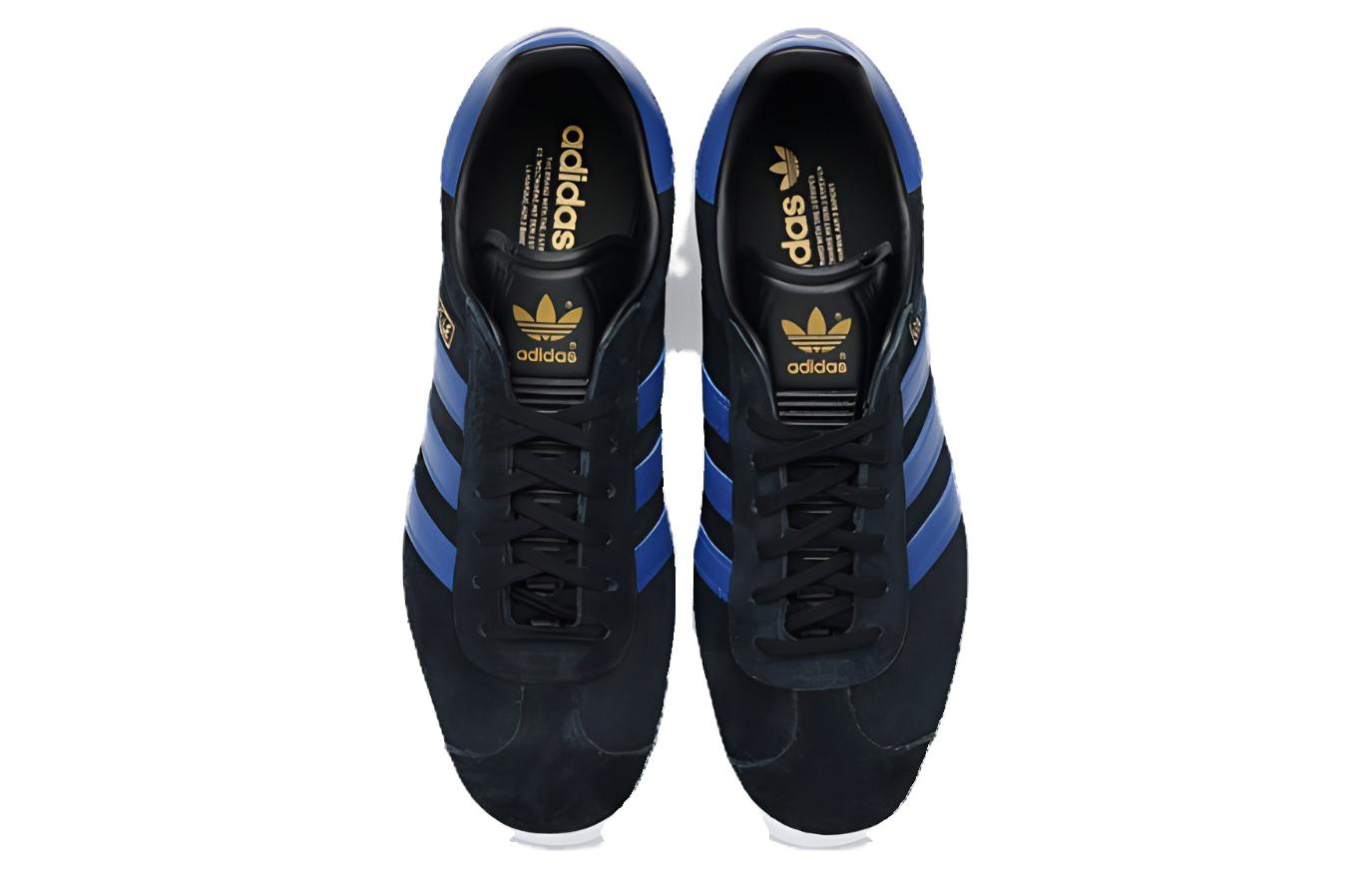 Lookbook adidas Originals Gazelle 舒適 耐磨透氣 低幫 板鞋 男女同款 黑藍色