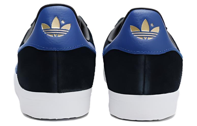 Shop adidas Originals Gazelle 舒適 耐磨透氣 低幫 板鞋 男女同款 黑藍色