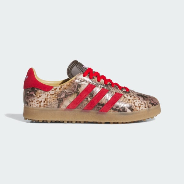 Adidas Originals Gazelle Golf LUX Shoes Preloved Brown/Better Scarlet/Bliss Lilac JP7703