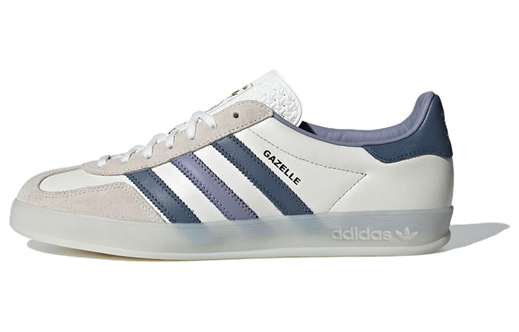 adidas Originals Gazelle Indoor White Blue Classic Low-Top Sneakers IG1643 Shoes