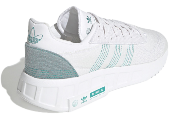 Shop adidas originals Geodiver Primeblue 透氣 低筒 跑步鞋 男款 白綠