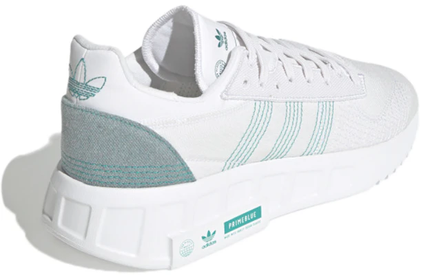adidas originals Geodiver Primeblue 透氣 低筒 跑步鞋 男款 白綠 Shop adidas originals Geodiver Primeblue 透氣 低筒 跑步鞋 男款 白綠