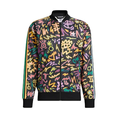 adidas Originals Geometric Print Stripe Baseball Jacket Black (Japan Edition) Men HC3088