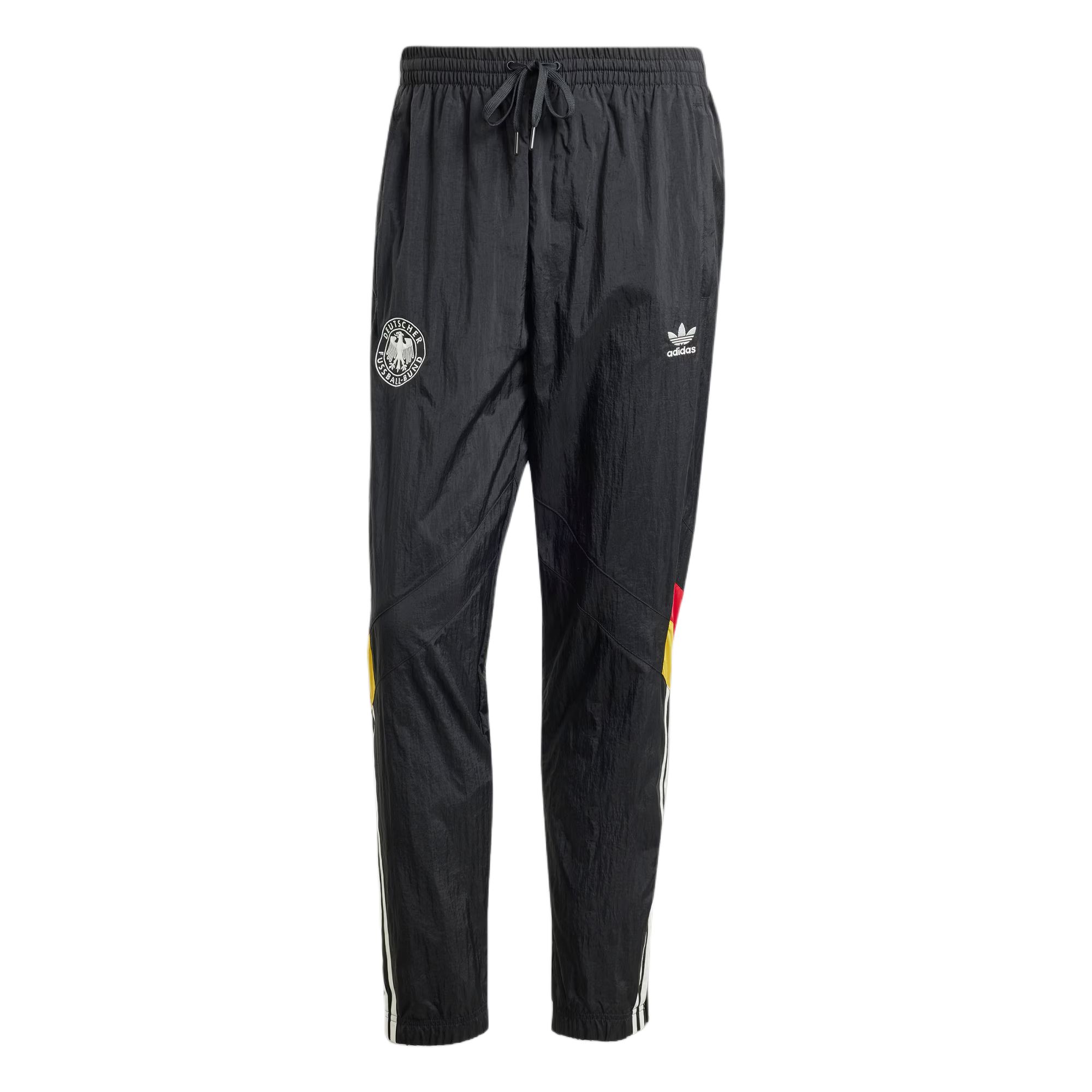adidas Originals Germany Track Pants Black Retro Striped Soccer Casual Pants IY7051