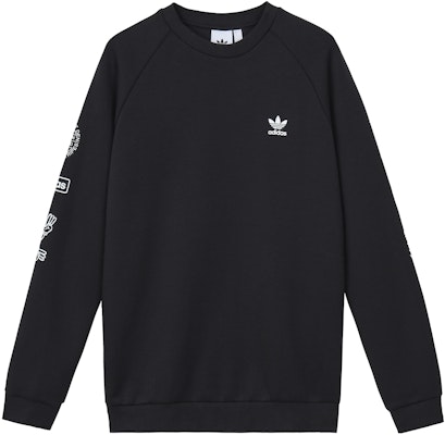 Adidas Originals 圖案圓領黑色長袖運動衫 DP8576 Order Adidas Originals 圖案圓領黑色長袖運動衫 DP8576
