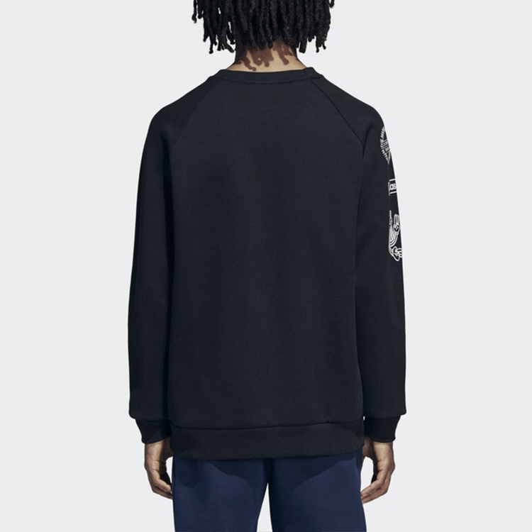 Purchase Adidas Originals 圖案圓領黑色長袖運動衫 DP8576