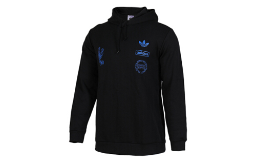 adidas Originals Graphic Hoodie Pullover Sweatshirt Black DP8574