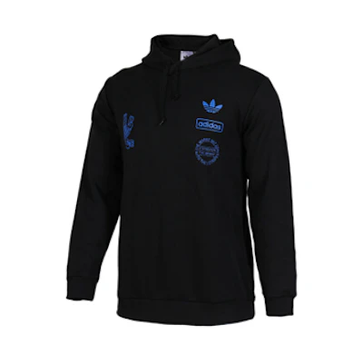 adidas Originals Graphic Hoodie Pullover Sweatshirt Black DP8574