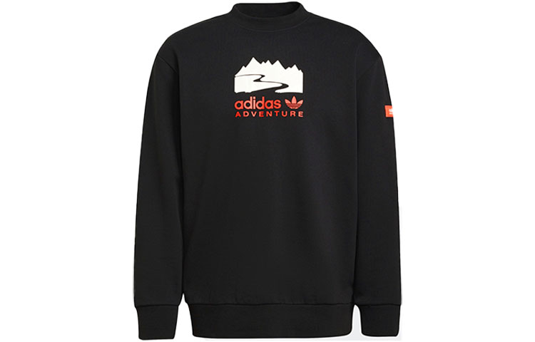 adidas Originals Graphic Pullover Crewneck Sweatshirt Black - H09106