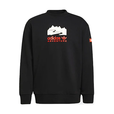 adidas Originals Graphic Pullover Crewneck Sweatshirt Black - H09106