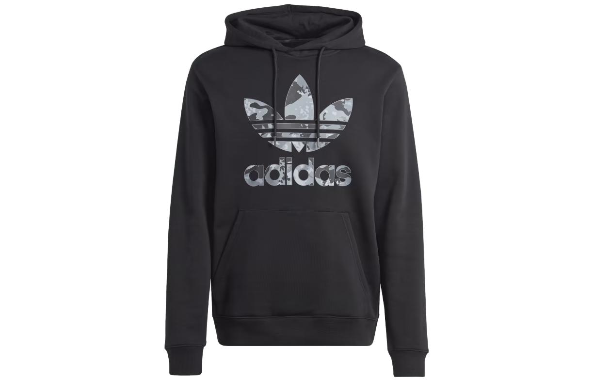 adidas Originals Graphics Camo Infill Hoodie Black Camo Logo Pullover IK3536