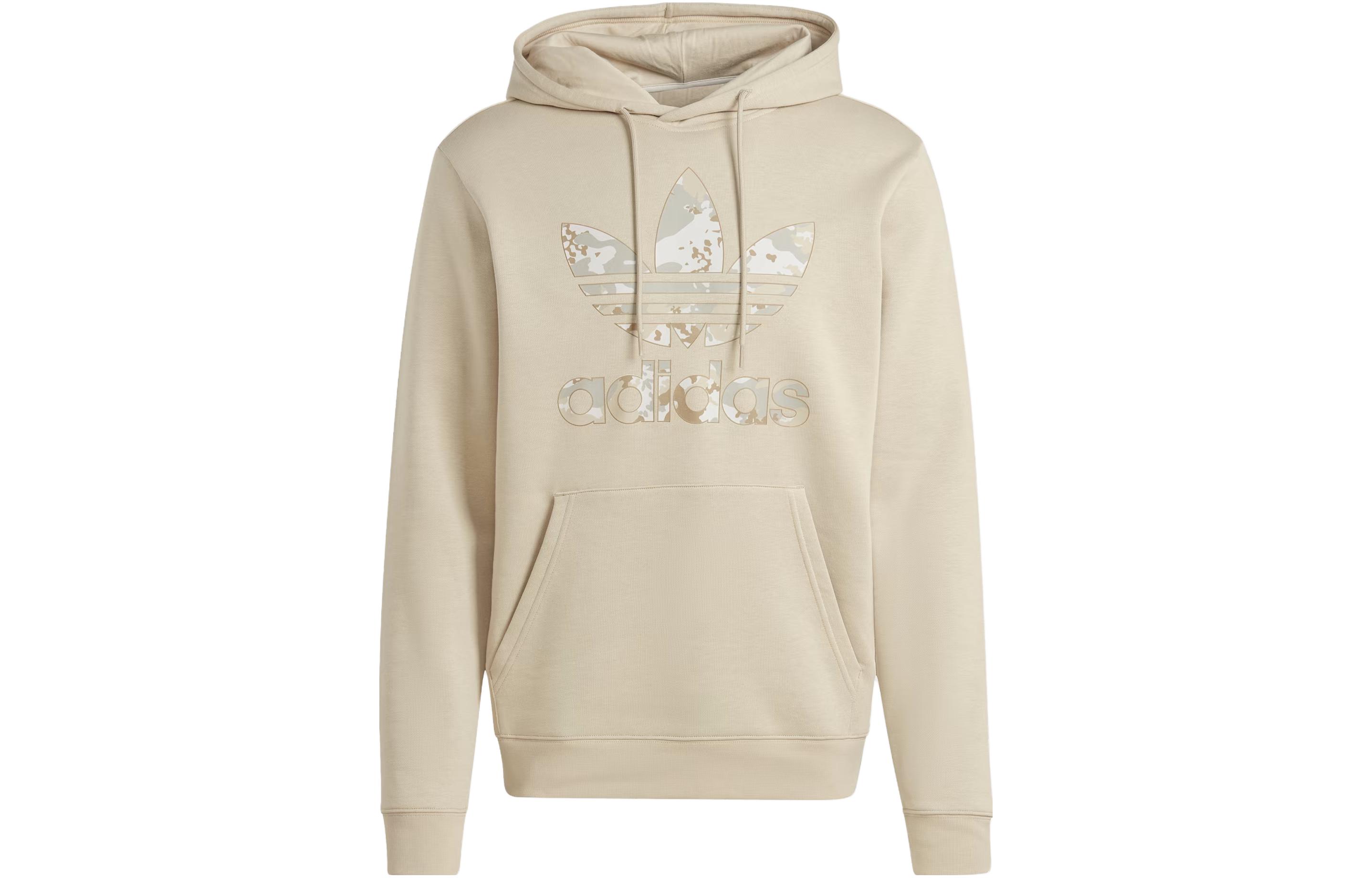 adidas Originals Graphics Camo Infill Logo Hoodie Beige for Men. IU4682