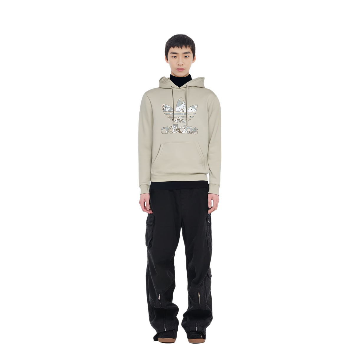 adidas Originals Graphics Camo Infill Logo Hoodie Beige for Men. IU4682 圖 6