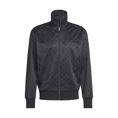 adidas Originals Graphics Monogram Logo Print Track Jacket Black HZ4155