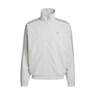 adidas Originals Gray Striped Long-Sleeve Track Jacket Casual Style JD0436