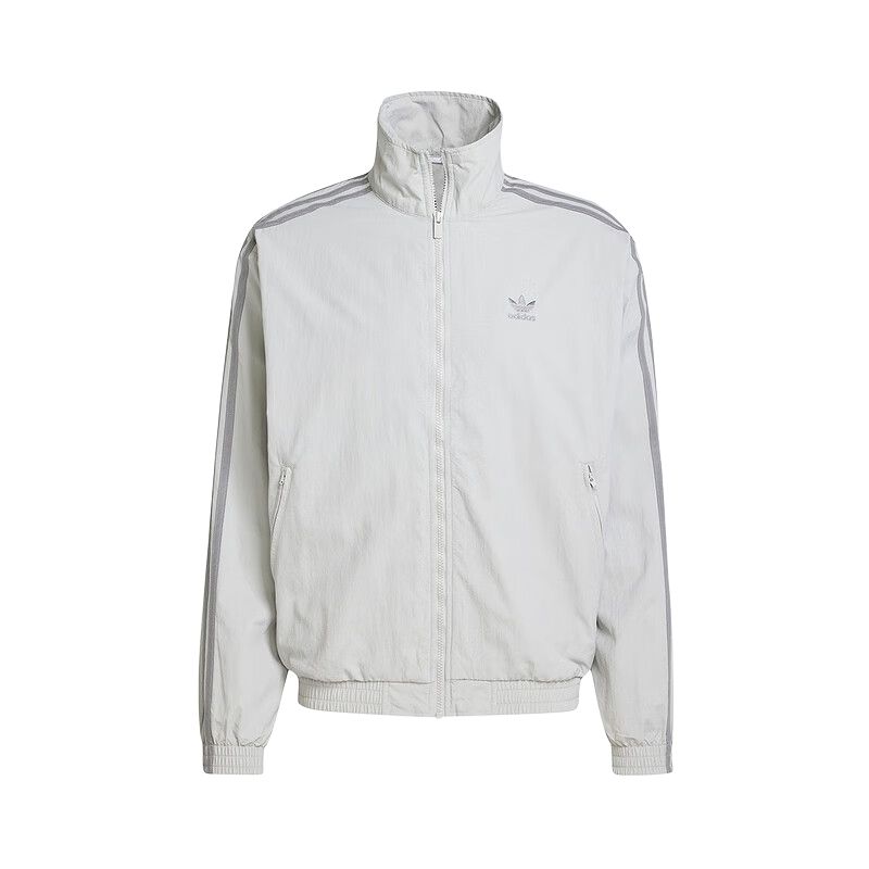adidas Originals Gray Striped Long-Sleeve Track Jacket Casual Style JD0436 圖 2