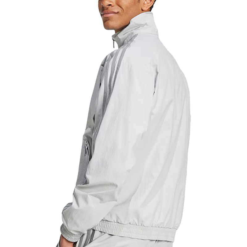 adidas Originals Gray Striped Long-Sleeve Track Jacket Casual Style JD0436 圖 4