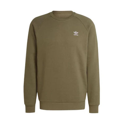 adidas Originals Green Crewneck Sweatshirt with Solid Logo Print IB1408