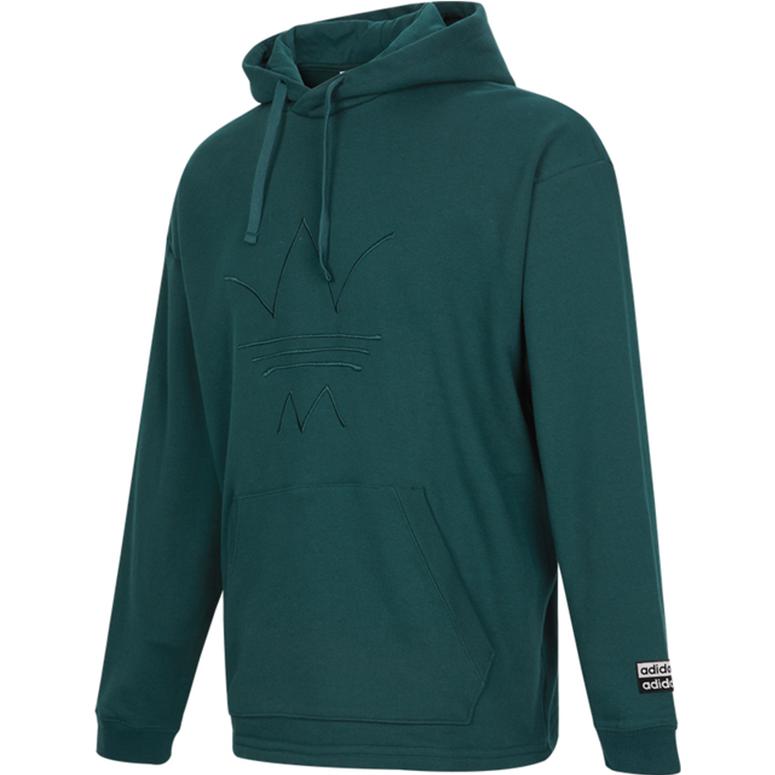 adidas Originals Green Logo Embroidered Pullover Hoodie H11446