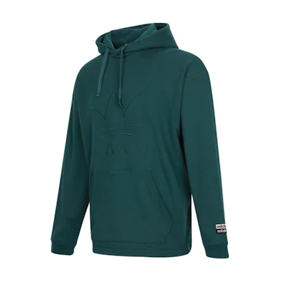 adidas Originals Green Logo Embroidered Pullover Hoodie H11446