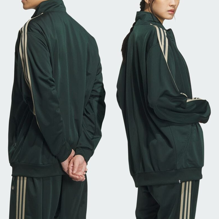 adidas Originals Green Retro Striped Track Jacket Unisex Sportswear IN1001 圖 3