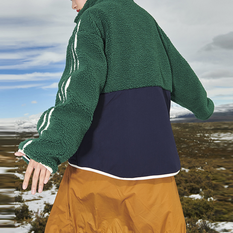 adidas Originals Green Retro Track Jacket with Embroidered Logo & Pockets Unisex HY1377 圖 4