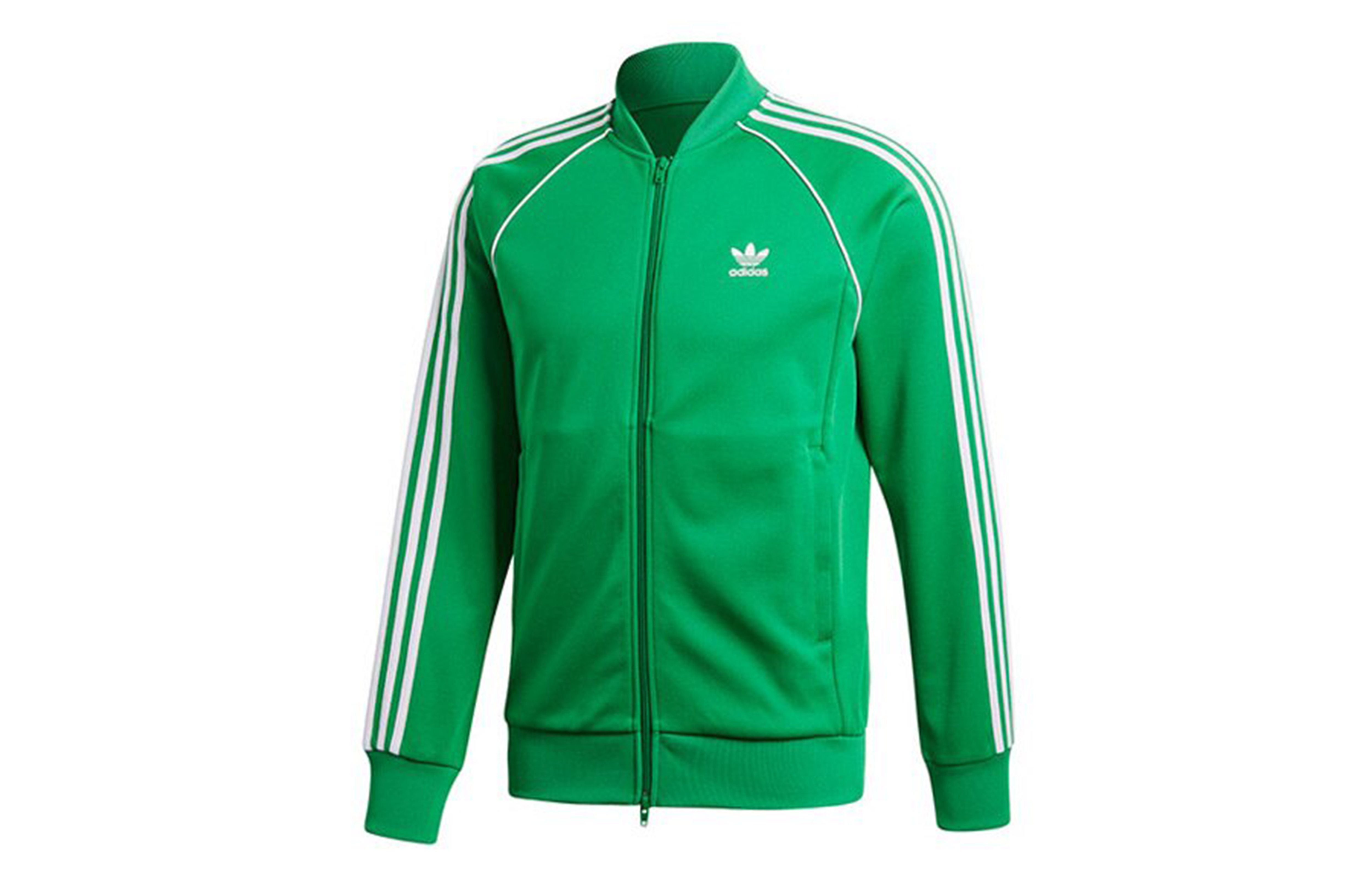 adidas Originals Green Retro Zip-Up Track Jacket with Stripes CW1259