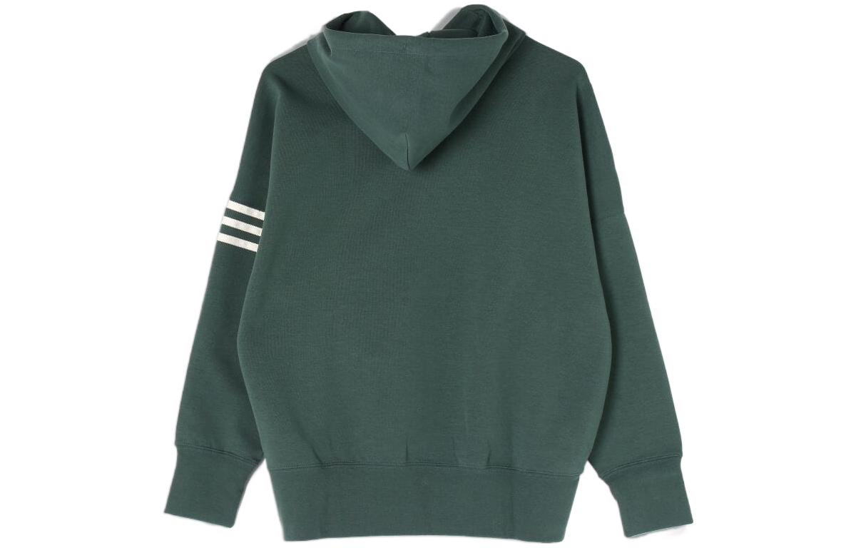 Lookbook 아디다스 오리지널 삼엽초 로고 스트라이프 후드티 유니섹스 긴팔 풀오버 HR8654
